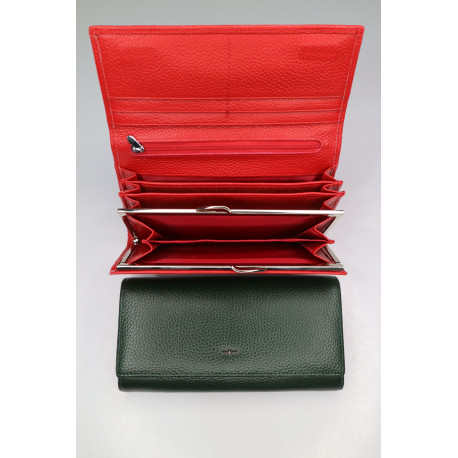 "BALISA"Кошелёк Женский Кожа Магнит КОД :826-175 D.GREEN