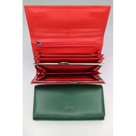 "BALISA"Кошелёк Женский Кожа Магнит КОД :826-175 GREEN