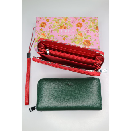 "BALISA"Кошелёк Женский Кожа Магнит КОД :809-175 GREEN