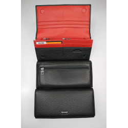 "BALISA"Кошелёк Женский Кожа Магнит КОД :BAS13-515 BLACK&RED
