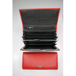 "BALISA"Кошелёк Женский Кожа Магнит КОД :BAS13-826 RED&BLACK