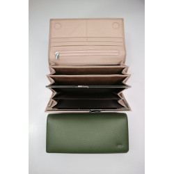 "BALISA"Кошелёк Женский Кожа Магнит КОД :826-165 D.GREEN